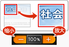 图片　通过点击按钮进行页面缩放